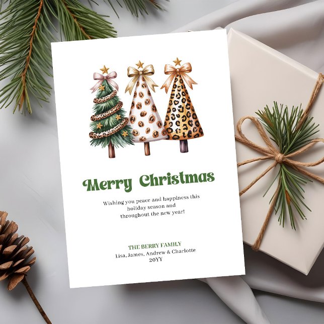 Playful leopard pattern Christmas greeting card (Playful leopard pattern Christmas greeting card

)