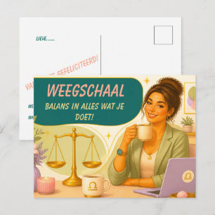 Playful Libra Birthday Card for [Her]