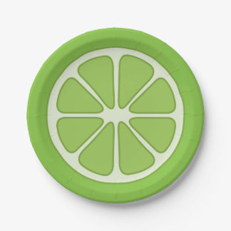 Playful Lime Slice Paper Plate