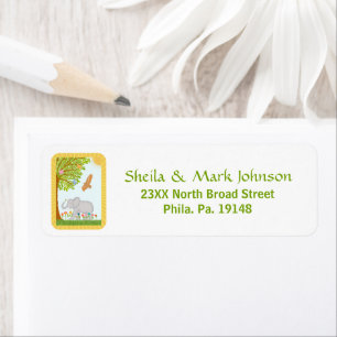 Playful Lucky Elephant Floral Nursery Art