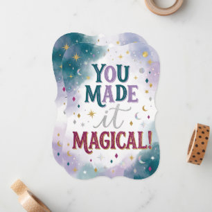 Playful Magical Girly Birthday Thank You Card