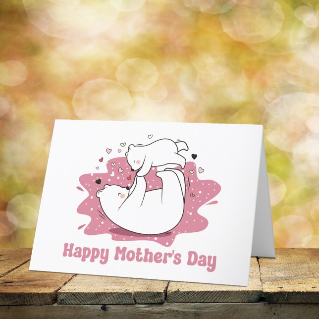 Playful Mama Bear Mother’s Day Holiday Card (Creator Uploaded)