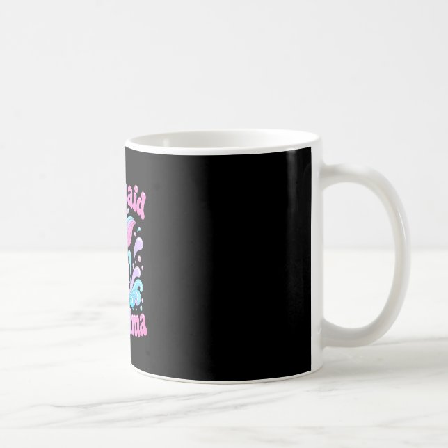 Playful mermaid tail with water splashes design coffee mug (Right)