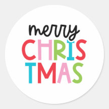 Playful Merry Christmas Stickers