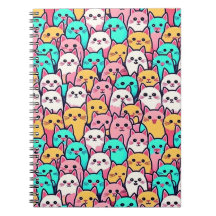 Playful Minimalist Cats in Multi-Coloured Pastels