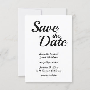 Playful Modern Font Black and White Invitation