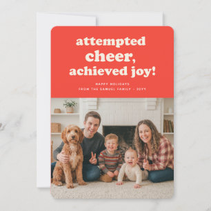 Playful Modern Funny Family Photo Christmas Holiday Card