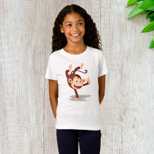 Playful Monkey Doing a Handstand Cute Animal T-Shirt
