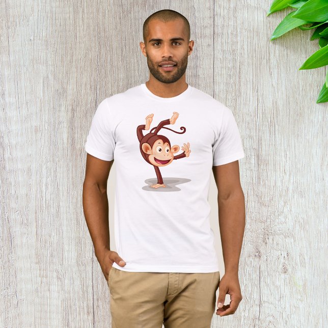 Playful Monkey Doing a Handstand Cute Animal T-Shirt (Creator Uploaded)