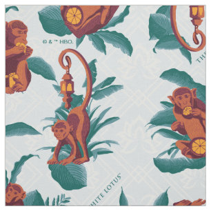 Playful Monkeys Pattern of The White Lotus Fabric