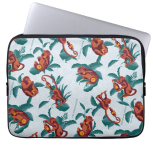 Playful Monkeys Pattern of The White Lotus Laptop Sleeve