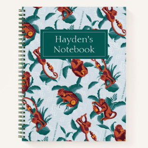Playful Monkeys Pattern of The White Lotus Notebook
