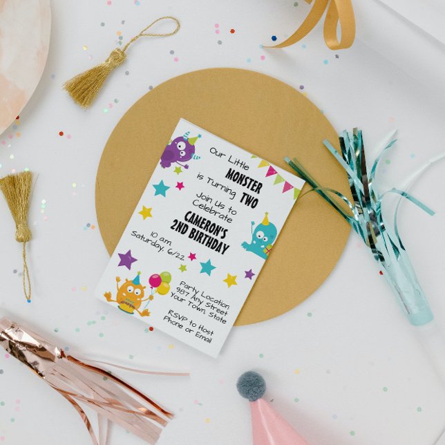 Playful Monster Birthday Invitation (Creator Uploaded)