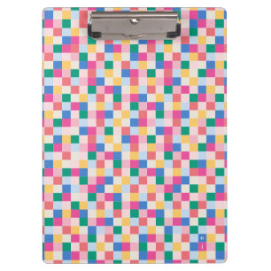 Playful Multicolor Blocks Pattern Clipboard