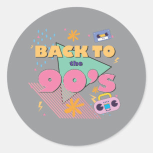 Playful Nostalgia Design Classic Round Sticker