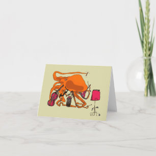 playful octopus card