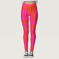 Playful Orange and Hot Pink Women's Exercise Pants