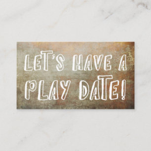 Playful Orange Brown Grunge Mummy Play Date Card