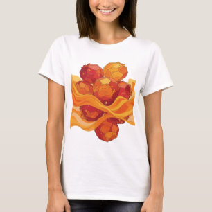 Playful Orange FIRE AND ICE 3D Text Art T-Shirt