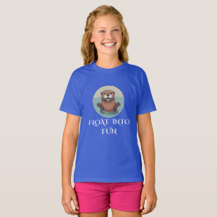 Playful Otter Floating on River T-Shirt