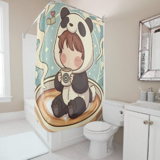 Playful Panda Adventure Shower Curtain