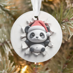 Playful Panda Holiday Breakout Ornament