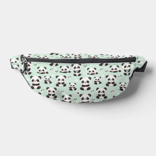 Playful Panda Pattern Bum Bags