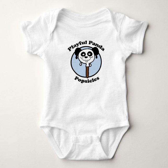 Playful Panda Popsicles Baby Bodysuit (Front)