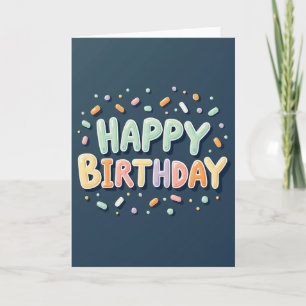 Playful Pastel Birthday Card
