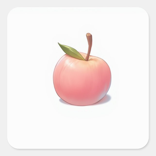 Playful Pastel Illustration Square Sticker (Front)