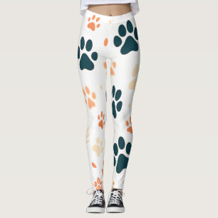  Playful Paw Print Leggings   Cute Dog & Cat Paws