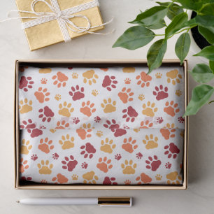 Playful Paw Prints Pattern Tissue Paper