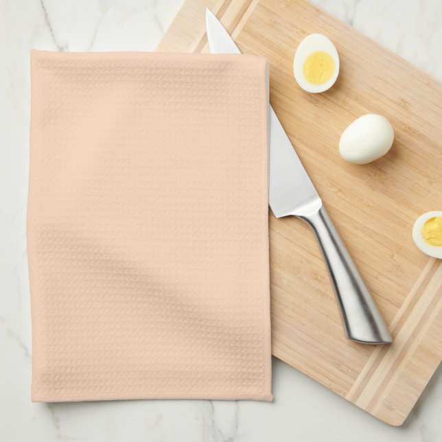 Playful Peach Beige  Tea Towel (Quarter Fold)