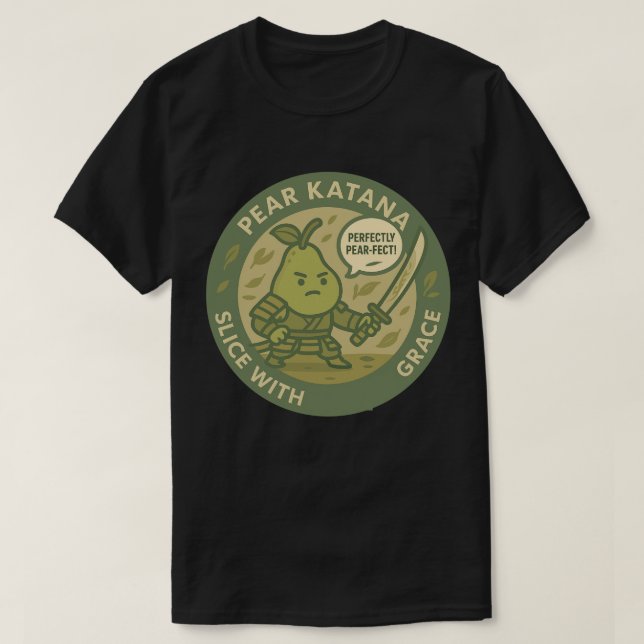 Playful Pear Samurai Discipline  T-Shirt (Design Front)