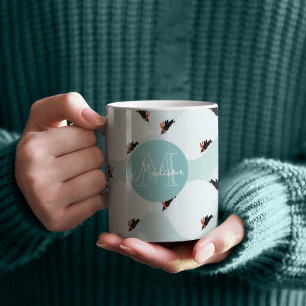 Playful Penguins Sliding on Snow Pattern Coffee Mug