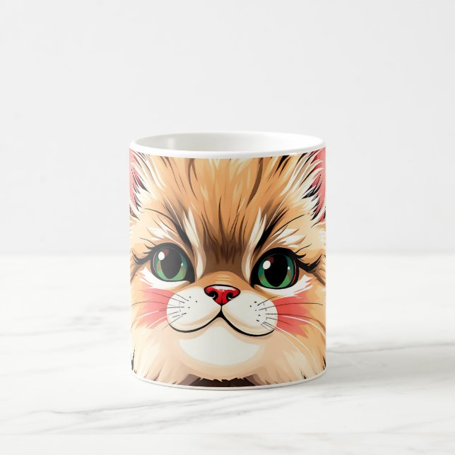 Playful Persian Cat  Coffee Mug (Center)