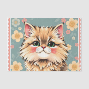 Playful Persian Cat Tissue Paper
