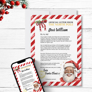 Playful Personalised Naughty Letter From Santa Fun Invitation