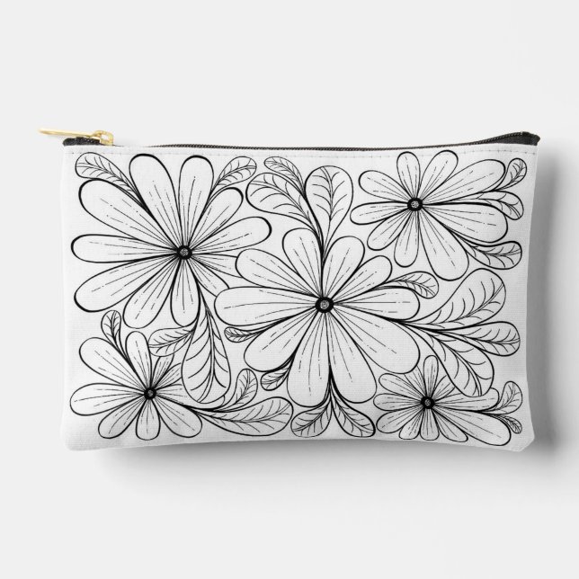 Playful Petals Zipper Pouch (Front)