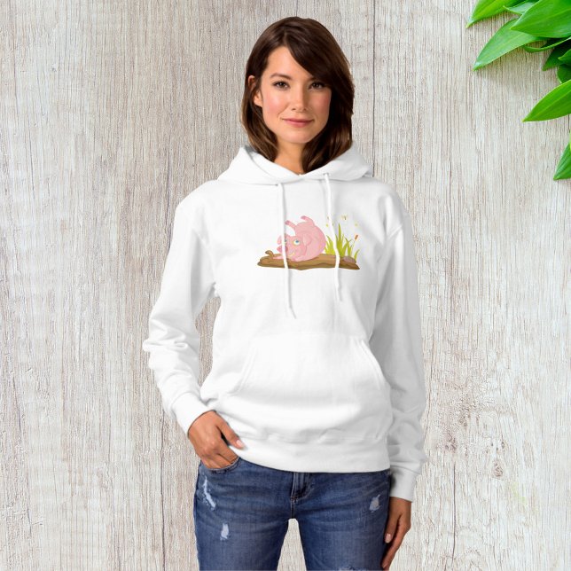 Playful Pig in Mud Funny Farm Animal Hoodie (Creator Uploaded)