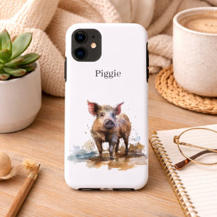Playful Piglet, custom iPhone 11 Case