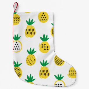 Playful Pineapples: Kid-Friendly Vintage Small Christmas Stocking