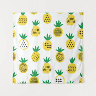 Playful Pineapples: Kid-Friendly Vintage Tapestry