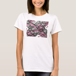 Playful Pink ABSTRACT ART Fashion Print T-Shirt