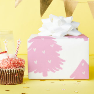 Playful Pink Christmas Pattern for Kids Adult Wrapping Paper
