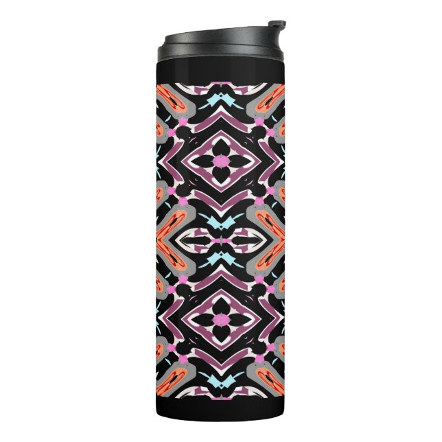 Playful Pink Tribal Thermal Tumbler (Rotated Left)