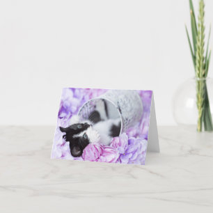 Playful "Pippa" Purple Floral blank notecard