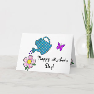 Playful Plaid Flower for Mother Card