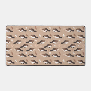 Playful Platypus Pattern Desk Mat