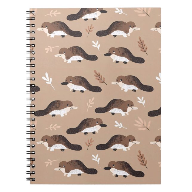 Playful Platypus Pattern Notebook (Front)